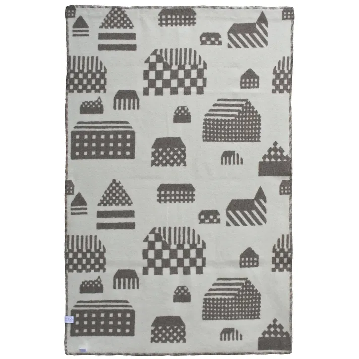 undyed+ ひざ掛け毛布【モザイク街】無染色ウール | SIMPLife