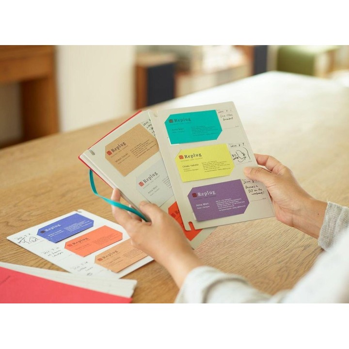 Log book：Felt 名刺ファイル【TURQUOISE BLUE/ORANGE】 | SIMPLife