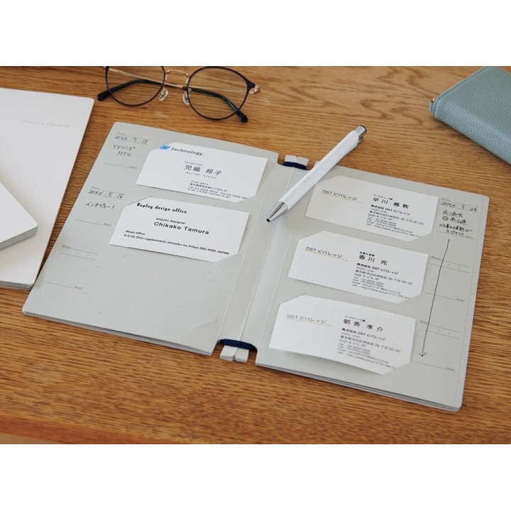 Log book：Felt 名刺ファイル【TURQUOISE BLUE/BLACK】 | SIMPLife