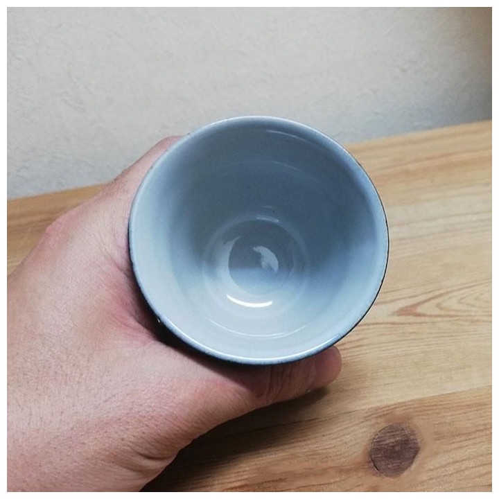 万事急須 萬古焼 高台碗 湯呑み【黒ゆず】 | SIMPLife