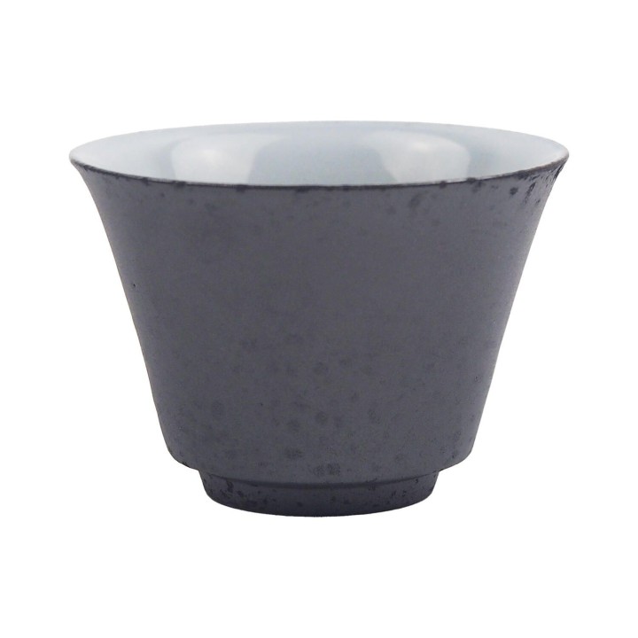 万事急須 萬古焼 高台碗 湯呑み【黒ゆず】 | SIMPLife