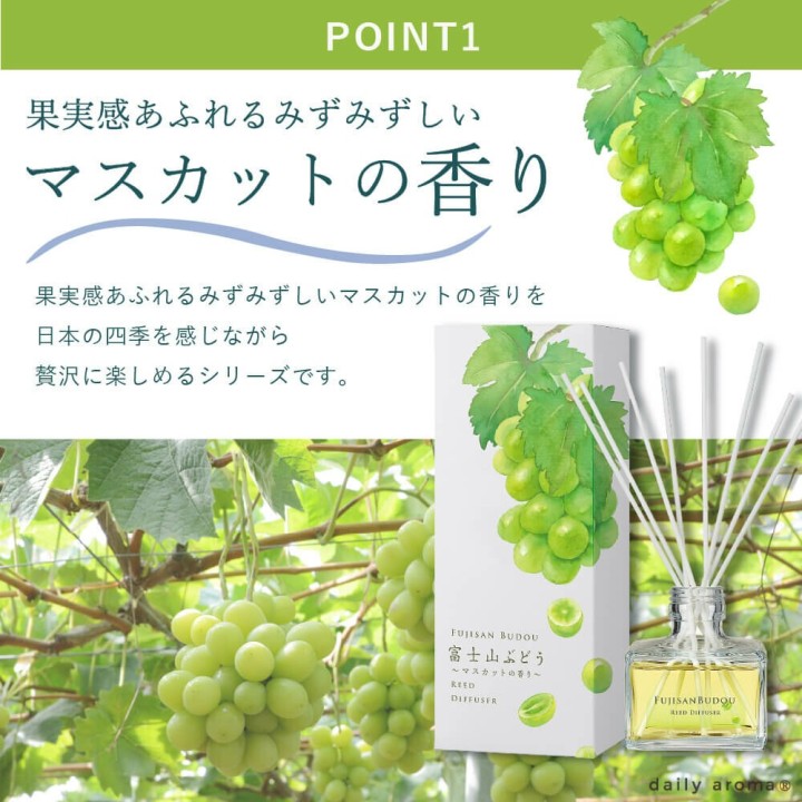 和の香りで消臭 リードディフューザー【富士山ぶどう】| SIMPLife