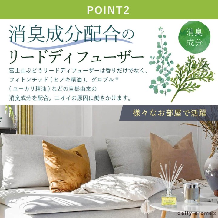 和の香りで消臭 リードディフューザー【富士山ぶどう】| SIMPLife