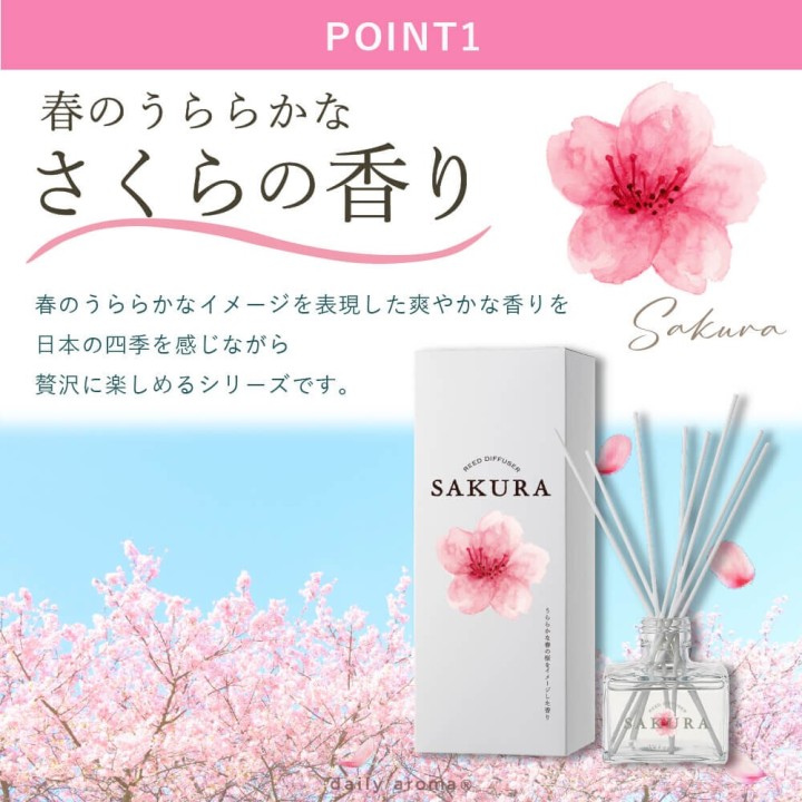 和の香りで消臭 リードディフューザー【桜】| SIMPLife