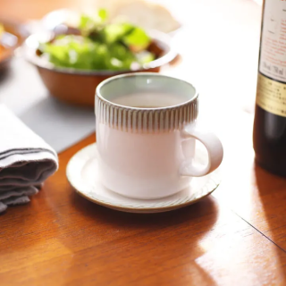 blur デミタスコーヒーカップ S 【WHITE】 美濃焼 胆礬技法 | SIMPLife