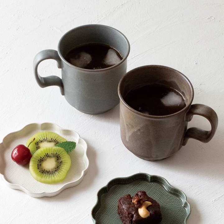 アッシュ マグカップ【BROWN】美濃焼 軽い磁器 | SIMPLife