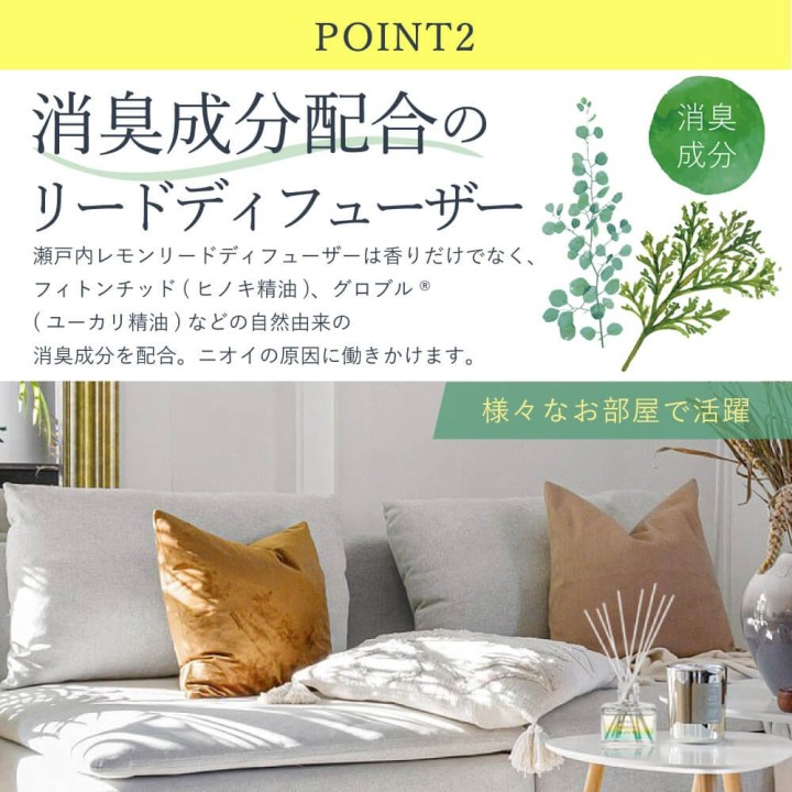 和の香りで消臭 リードディフューザー【瀬戸内レモン】| SIMPLife